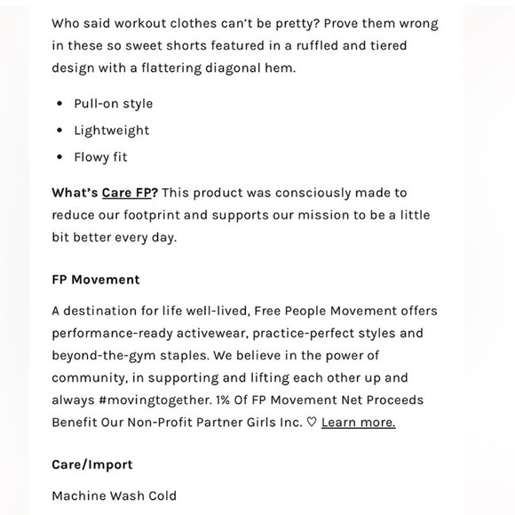 Free People Prima Shorts Black Tiered Ruffle Athletic Running Gym Size XS - Picture 16 of 16